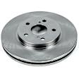 SET-P15JBR972-2 Front Brake Disc, Natural Finish, Plain Surface, Vented, 5 Lugs, Autospecialty By Powerstop