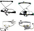 Sedan Front and Rear, Driver and Passenger Side Power Window Regulator, With Motor
