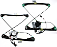 1999-2005 Pontiac Grand Am - Sedan Front, Driver and Passenger Side Power Window Regulator, With Motor