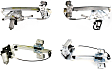 Front and Rear, Driver and Passenger Side Power Window Regulator, With Motor