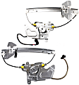 Sedan Rear, Driver and Passenger Side Power Window Regulator, With Motor