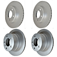 SET-PGD355106552 Front and Rear Brake Disc, Plain Surface, 6 Lugs