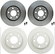 SET-PGD355121972-D Front and Rear Brake Disc, Plain Surface