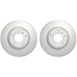 SET-PGD355121992-2 Front Brake Disc, Plain Surface, Vented, 6 Lugs