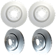 SET-PGD355121992 Front and Rear Brake Disc, Plain Surface, Vented, 6 Lugs