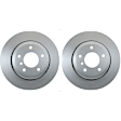 SET-PGD355122642-2 Rear Brake Disc, Plain Surface, Vented, 6 Lugs