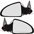 2005-2010 Pontiac G6 - Driver and Passenger Side Mirror, Power Adjust, Non-Heated, Manual Folding, Paintable, No Signal Light, Without Memory Recall, No Puddle Light, No Auto-Dimming, No Blind Spot Feature