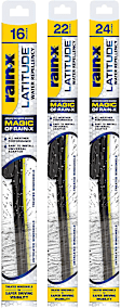 SET-R495079280-2-FRT Front, Driver and Passenger Side and Rear Wiper Blade, Frameless