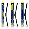 Front, Driver and Passenger Side and Rear Longitude Series Wiper Blades, Driver and Passenger Side - 19 in.; Rear - 19 in.