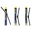 SET-R49830322-FR-E Front, Driver and Passenger Side; Rear Wiper Blade, Frameless