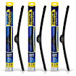 SET-R49830326-FR-O Front, Driver and Passenger Side and Rear Wiper Blade, Frameless