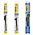 SET-R49850024-C Front, Driver and Passenger Side and Rear Latitude Water Repellency 2-n-1 Series and Rearview Series Wiper Blades, Driver Side - 24 in.; Passenger Side - 19 in.; Rear - 14 in.