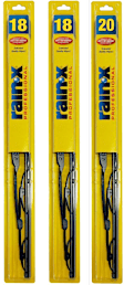 SET-R49RX30118-FR-A Front, Driver and Passenger Side and Rear Wiper Blade, Framed 20 in. and 18 in.