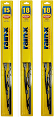 SET-R49RX30118-FR-I Front, Driver and Passenger Side and Rear Wiper Blade, Framed 18 in. and 15 in.