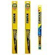 SET-R49RX30120-FR-B Front, Driver and Passenger Side and Rear Wiper Blade, Framed 20 in. and 12 in.