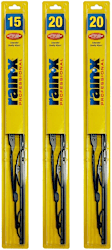 SET-R49RX30120-FR-S Front, Driver and Passenger Side and Rear Wiper Blade, Framed 20 in. and 15 in.