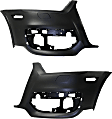 Front, Driver and Passenger Side Primed Bumper Cover CAPA Certified