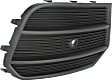 Front, Driver and Passenger Side, Outer Bumper Grilles, Textured Black