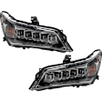 Driver and Passenger Side Headlights, with Bulbs, LED, OE comparable, CAPA Certified