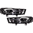 Driver and Passenger Side Headlights, without Bulbs, HID/Xenon, OE comparable