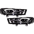 Driver and Passenger Side Headlights, without Bulbs, HID/Xenon, OE comparable, CAPA Certified