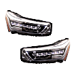 Driver and Passenger Side Headlights, with Bulbs, LED, OE comparable, For Models without Adaptive Headlights, CAPA Certified