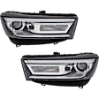 Driver and Passenger Side Headlights, without Bulbs, HID/Xenon, OE comparable, CAPA Certified
