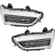 2018-2020 Acura TLX - Driver and Passenger Side Headlights, with Bulbs, LED, Clear Lens, For Models without Logo