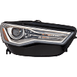 Driver and Passenger Side Headlights, without Bulbs, HID/Xenon, For Models with Auto Level Headlights