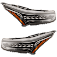 Driver and Passenger Side LED Headlight, With bulb(s), CAPA Certified