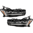 Driver and Passenger Side LED Headlight, With bulb(s)