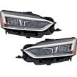 Driver and Passenger Side LED Headlight, With bulb(s)