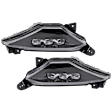 Front, Driver and Passenger Side LED Fog Light, With bulb(s), CAPA Certified