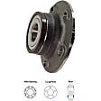 Rear, Driver and Passenger Side Wheel Hub, 5 Lugs, With Bearing,, 2.0L, 4Cyl