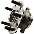 2-Wheel Set Rear, Driver and Passenger Side Wheel Hub, 5 Lugs, With Bearing, FWD