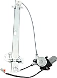 Front, Driver and Passenger Side Power Window Regulator, With Motor