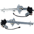 Front And Rear, Driver Side Manual Window Regulator, With Motor