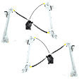 Convertible Front, Driver and Passenger Side Power Window Regulator, Without Motor