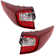 Driver and Passenger Side, Outer Halogen/LED Combo Tail Light, With bulb(s), OE Replacement, CAPA Certified