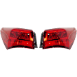 Driver and Passenger Side, Outer Halogen Tail Light, With bulb(s), OE Replacement, CAPA Certified