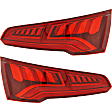 Driver and Passenger Side, Upper LED Tail Light, With bulb(s), OE Replacement