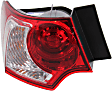 Driver and Passenger Side, Inner and Outer Tail Lights, with Bulbs, Halogen, Mounts on Body