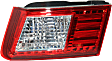 Driver and Passenger Side, Inner Tail Lights, with Bulbs, Halogen, Mounts on Trunk Lid