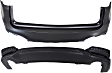 Rear, Upper Primed and Lower Textured Bumper Cover, Without Parking Aid Sensor Holes