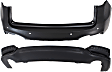 Rear, Upper Primed and Lower Textured Bumper Cover, With Parking Aid Sensor Holes