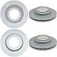 SET-RAY580263-4 Front and Rear Brake Disc, Plain Surface, Vented, 10 Lugs 390.4 mm OD Specialty Truck, Medium Duty & School Bus Series