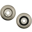 SET-RAY980883R-2 Front Brake Disc, Plain Surface, Vented, 5 Lugs, 344.93 mm,, R-Line Series