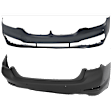 Front and Rear Primed Bumper Cover