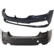 Front and Rear Primed Bumper Cover CAPA Certified