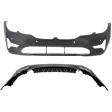 Front and Rear Primed Bumper Cover 2.0L, 4Cyl